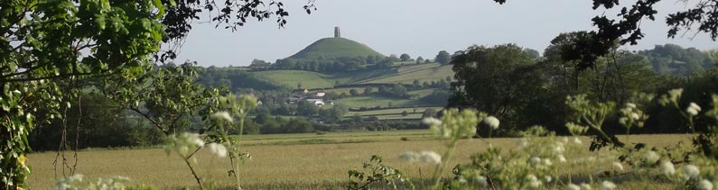 walking route from old oaks touring caravan park glastonbury somerset